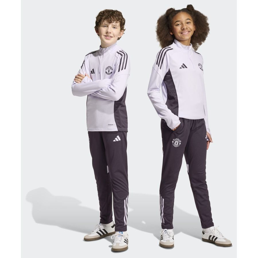 Manchester United Training Trousers Tiro 25 - Aurora Black/Purple Tint Kids-SoccerKits Hub | Buy Soccer Jerseys Online
